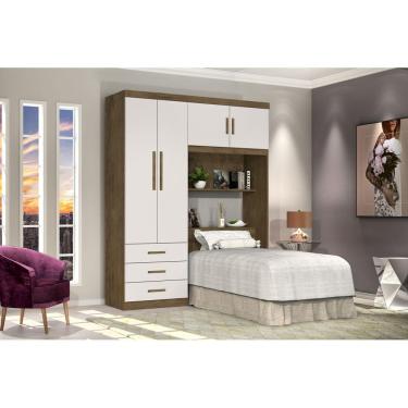 Imagem de Roupeiro/Cabeceira Cancun Solteiro - Jequitibá/Off White