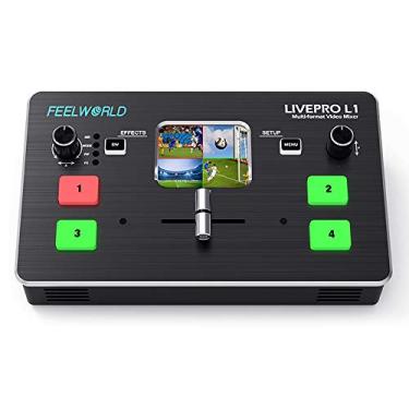 Imagem de Bonnu LIVEPRO L1 Multi-Format Video Mixer Switcher 4 canais HDMI Input Picture in Picture USB3.0 Audio Embed De-Embed para DSLR Computer Video Live Streaming Production
