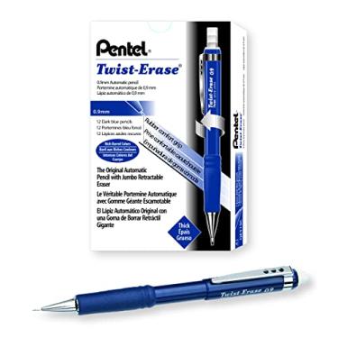 Imagem de Pentel Lapiseira Twist-Erase III, (0,9 mm), barril azul, caixa com 12 (QE519C)