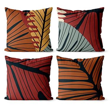 Imagem de Kit 4 Capas De Almofadas Decorativas Floral 45x45 - 002