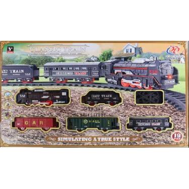 Locomotiva Trem Grande Trilhos 5 Vagões Brinquedo Infantil - DM Toys - Trem  de Brinquedo - Magazine Luiza