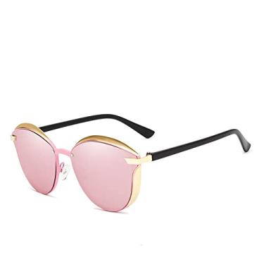 Imagem de Óculos de sol polarizados para mulheres, design de luxo, elegantes, óculos de sol, proteção uv400, moda, óculos de gato, cor-de-rosa, tamanho único