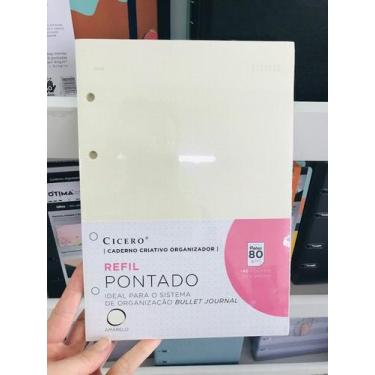 Imagem de Refil Caderno Argolado Cicero Pontilhado Amarelo 80G Com 40Fls 17X24cm