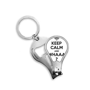 Imagem de Chaveiro abridor de cortador de unha preto Keep Calm and Whaaa
