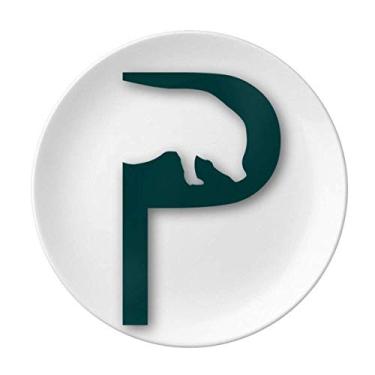 Imagem de Prato de contorno de movimento de nariz de porco decorativo de porcelana salver talheres prato de jantar