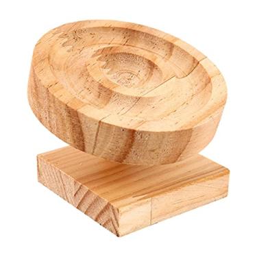 Imagem de redonda Bangle Display Bandeja Suporte Organizador de de Aniversário Titular, Armazenamento, Madeira, para Exibição Cômoda