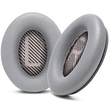 Imagem de Almofadas de reposição WC para fones de ouvido Bose QC35 e QC35II (QuietComfort 35) da Wicked Cushions - Couro mais macio, espuma viscoelástica, espessura e durabilidade adicionais | Prata