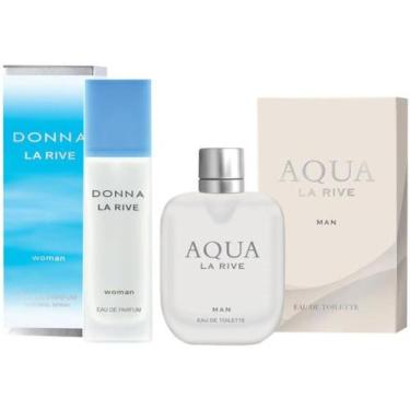 Imagem de Perfumes Aqua Man Masculino E Donna Feminino La Rive 90ml