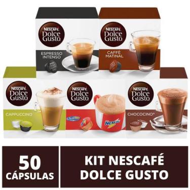 Imagem de 50 Capsulas Dolce Gusto, Capsula Café, Espresso, Nescau, Cappuccino, C