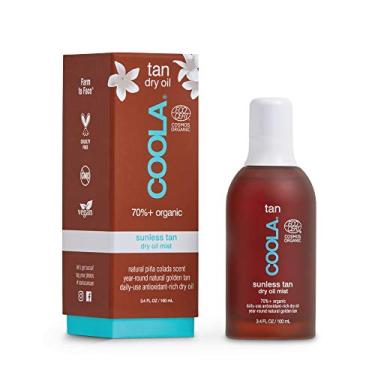 Imagem de Spray bronzeador sem sol orgânico COOLA, névoa de óleo autobronzeador de óleo de argan e aloe vera, Pina Colada, 3,4 Onça Líquida