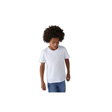 Imagem de Camiseta Básica Infantil Menino Manga Curta Slim Branco 010