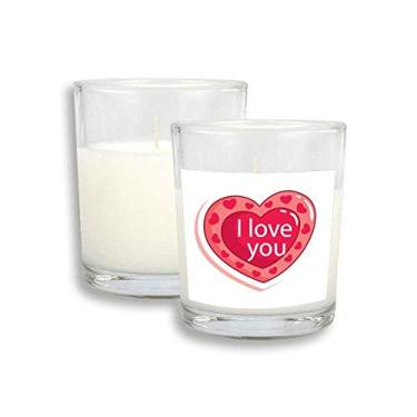 Imagem de Cera de incenso perfumada para o dia dos namorados I Love You Pink Heart White Candles