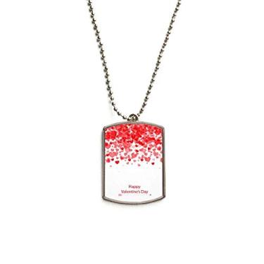 Imagem de Colar de aço inoxidável com pingente de coração e flores para o Dia dos Namorados