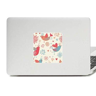 Imagem de Adesivo de vinil para laptop com flor de pássaro para decoração de PC