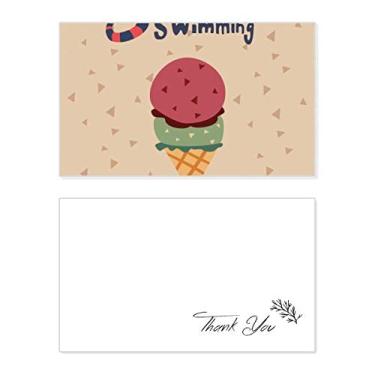 Imagem de Boia de natação de verão, sorvete doce, cartão de agradecimento, papel de aniversário, agradecimento de casamento