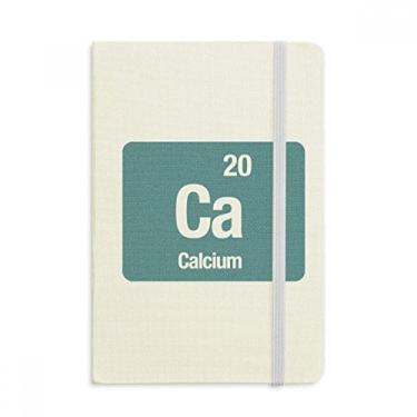 Imagem de Caderno de ciência de elementos químicos de cálcio Ca com capa dura de tecido oficial
