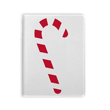 Imagem de Caderno para festivais vermelhos com muletas de Natal, capa de chiclete, diário de capa macia