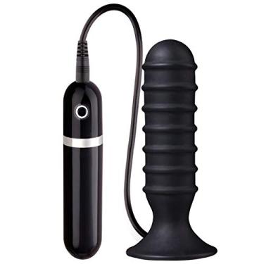 Imagem de Nanma Plug Anal Com Ventosa E 10 Vibrações Preto 13Cm