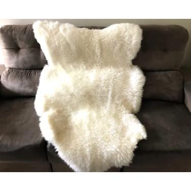 Imagem de Pelego de Ovelha Natural Lã Curta Pele Carneiro Pelo Curto Capa Cadeira Tapete Sofá Poltrona