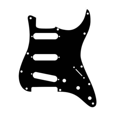 Imagem de Escudo para Guitarra Strato Spirit para 3 Singles - X200 Black