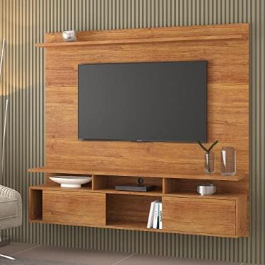 Imagem de Estante Home Suspensa para Tv até 70 Polegadas 2 Portas 2 Prateleiras Noel Viero Mel