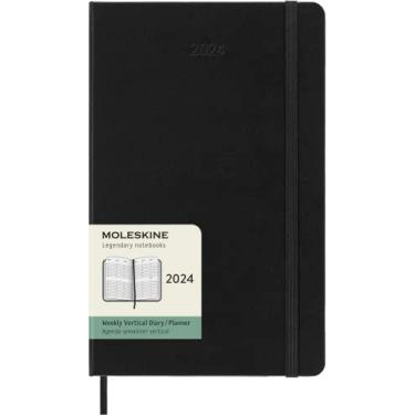 Imagem de Moleskine Classic 12 Month 2024 Weekly Vertical Planner, Hard Cover, Large (5" x 8.25"), Black
