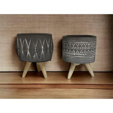 Imagem de Vaso Cachepot Decorativo Cimento 10 cm 2 Modelos