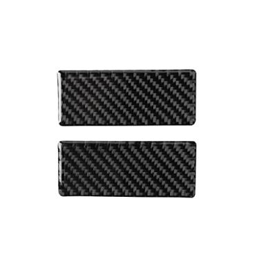 Imagem de UTOYA 2 peças de painel de engrenagem interior de fibra de carbono para carro adesivo moldura decorativa, adequado para BMW série 3 E90 2005-2012 estilo de carro