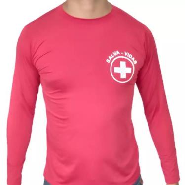 Imagem de Camisa Salva-Vidas  Vermelha  Proteção Uv - Oliveira Squad
