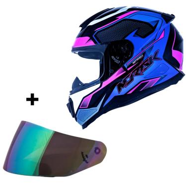 Imagem de Capacete Feminino Norisk Razor Speedmax Rosa + Viseira