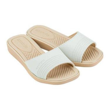 Imagem de Tamanco Azaleia Andreia Comfy Feminino - Bege e Branco