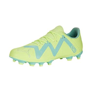 Imagem de PUMA Tênis masculino Future Play Firme, Artificial Ground Soccer Cleats, Fast Yellow-Puma Black-Electric Peppermint, 44