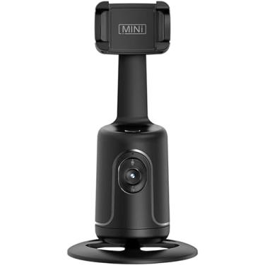 Imagem de Estabilizador Gimbal Smart 360° Auto Face Tracking Desktop Selfie Robot Cameraman com Lente Ajustável Suporte de Telefone Base Estável para Smartphone Vlog Live Streaming Video Chat