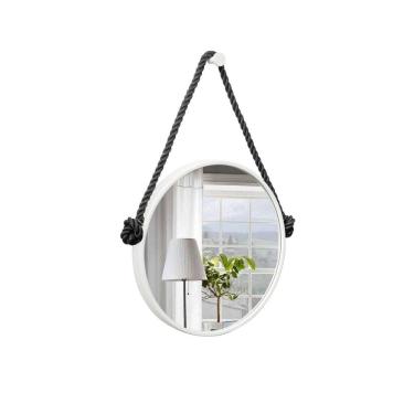 Imagem de Espelho Decorativo Adnet Alça Corda Naval 50 cm Redondo