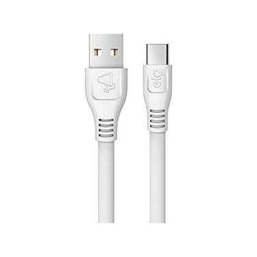 Imagem de Cabo Flat Usb Tipo-C Reversível - Sincronização/Recarga - Emborrachado - Comprimento 2M - Branco - Elmc20Wh, Elg, Elmc20Wh, Branco