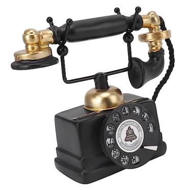 Imagem de Telefone de Mesa Antigo Antiquado, Telefone Vintage de Estilo Europeu, Fone de Discagem Antiga Com Fio, Telefone Residencial, Telefone Decorativo para Escritório Doméstico (-14)