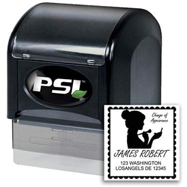 Imagem de Carimbo de endereço personalizado, carimbo de endereço, pré-tinta, carimbo de endereço decorativo, carimbo de endereço personalizado, carimbo de endereço personalizado PSI Pre Ink 4141 Estilo de carimbo de endereço-14