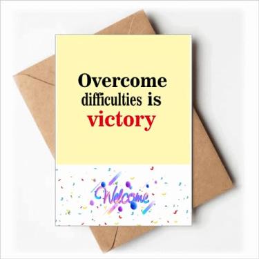Imagem de Persistence Victory Overcome Difficult Welcome Back Cartões Envelopes em Branco