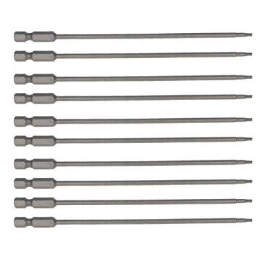 Imagem de Bettomshin 10 peças T10 pontas de chave de fenda magnética, haste hexagonal de 1/4 polegada de comprimento de 15,24 cm S2 segurança à prova de adulteração kit ferramentas