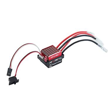 Imagem de ZEZEFUFU Controlador de velocidade elétrico escovado 60A ESC 2-3s lipo/5-9 células NiMH bateria ESC para 1/10 RC carro buggy caminhão monstro