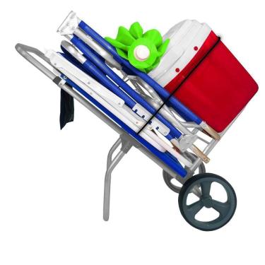 Imagem de Carrinho De Praia Com Avanço Para Caixa Térmica Zaka Cor:azul Azul