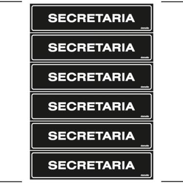 Imagem de Combo 6 Placas De Sinalização Secretaria 30x7 Ekomunike - A-416 F9e