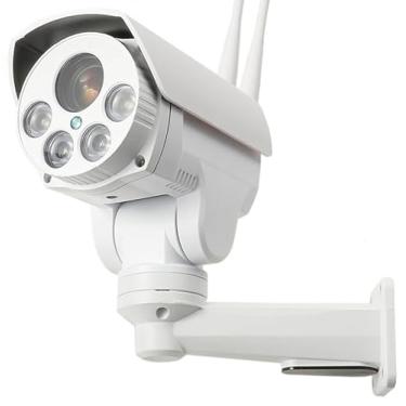 Imagem de Câmera IP Sem Fio de Segurança Externa HD 5MP, Câmera de Visão Noturna Infravermelha WiFi, Zoom Optico 10X, IP66 à Prova D'água e à Prova de Poeira, Chamada de Voz Bidirecional, 1920p