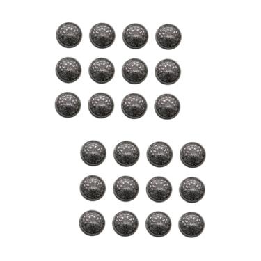 Imagem de NUOBESTY 60 Peças terninho preto botão de casaco decoração vintage camisolas pretas para mulheres botão de metal para casaco prendedor de costura Liga jeans Acessórios decorar