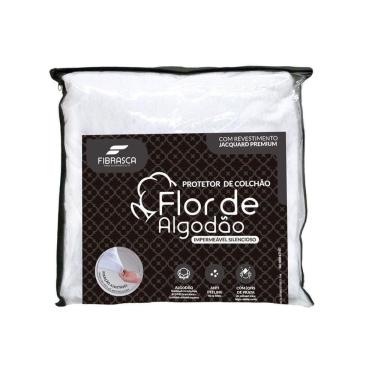 Imagem de Protetor Colchão Casal Flor De Algodão Impermeável (140x190) - Fibrasca