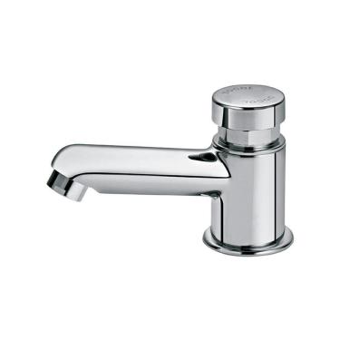 Imagem de Torneira Com Fechamento Automático Docol Pressmatic 17160606 De Bancada Cromada