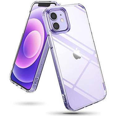 Imagem de Ringke Capa Fusion compatível com iPhone 12 Mini, capa traseira rígida e transparente à prova de choque macio TPU bumper capa de telefone para iPhone 5,4 polegadas 2020 - transparente