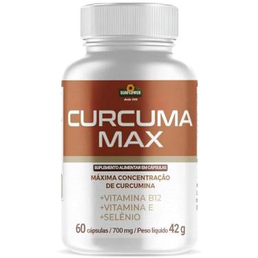Imagem de Cúrcuma + vitamina B12+ Vitamina E e Selênio- 130mg de rizomas de curcumina 60 softcaps - Sunflower
