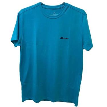 Imagem de Camiseta Mizuno Basic Logo Masculina - Azul Piscina