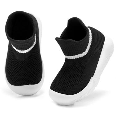 Imagem de MORENDL Pantufas infantis antiderrapantes para meninos e meninas, Preto, 21